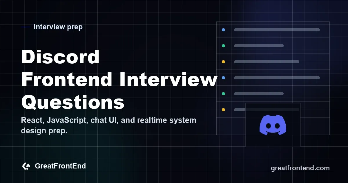 Discord Frontend Interview Questions: What to Expect in 2026