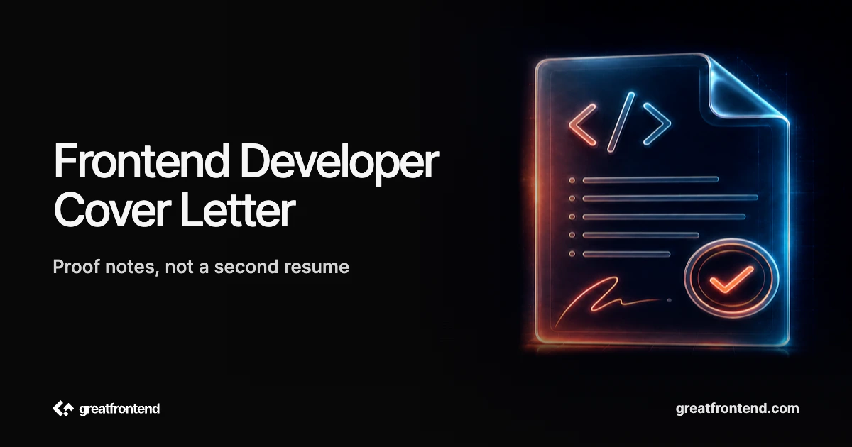 Frontend Developer Cover Letter: Templates and Writing Guide (2026)