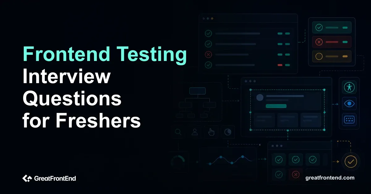 Frontend Testing Interview Questions for Freshers: 30 Must-Know (2026)