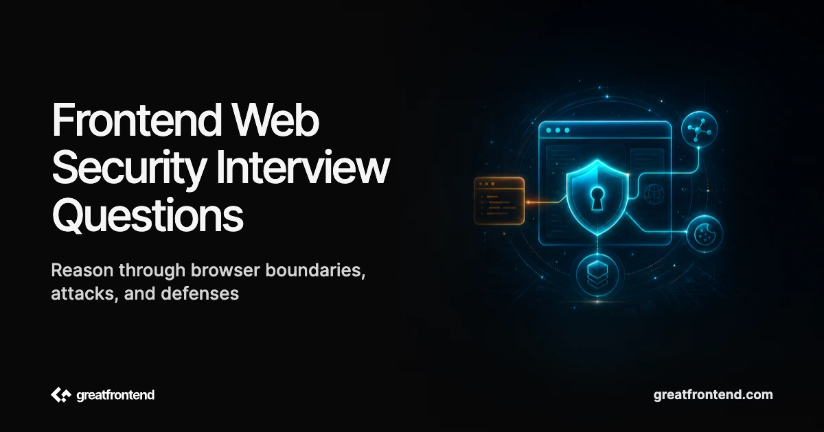 Frontend Web Security Interview Questions: XSS, CSRF, CORS and More (2026)