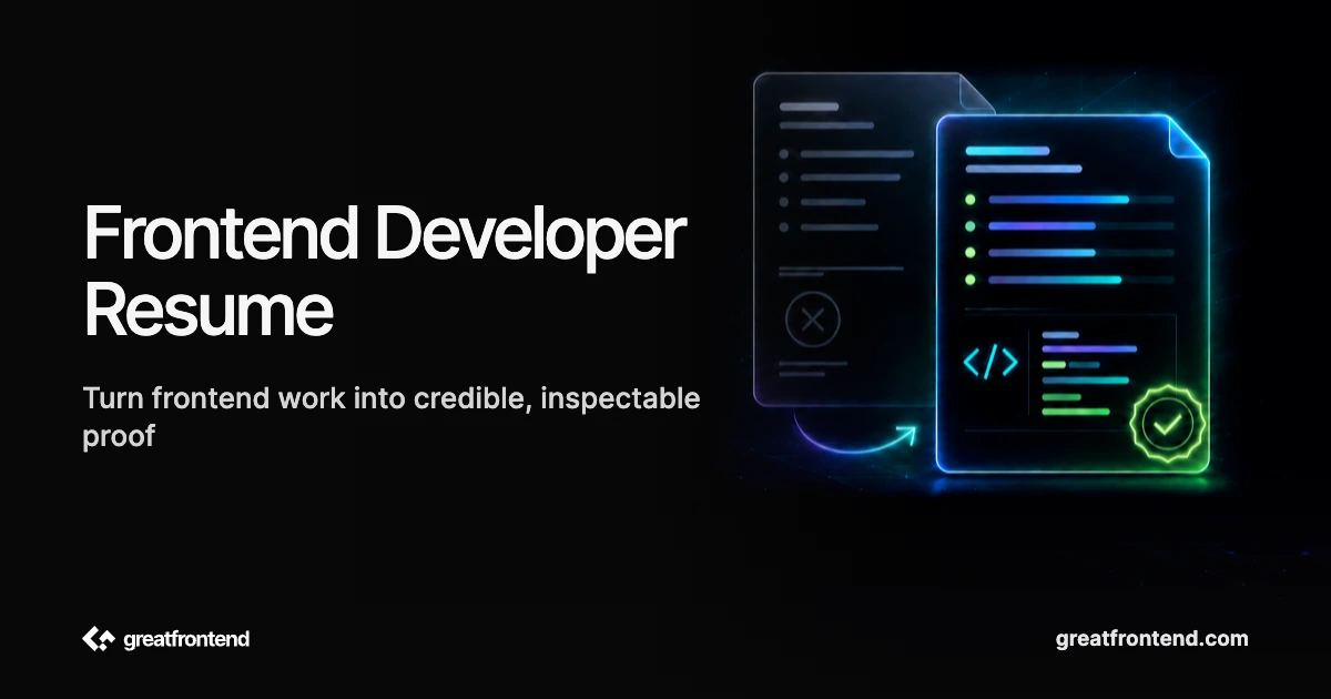 How to Write a Frontend Developer Resume That Gets Shortlisted (2026)