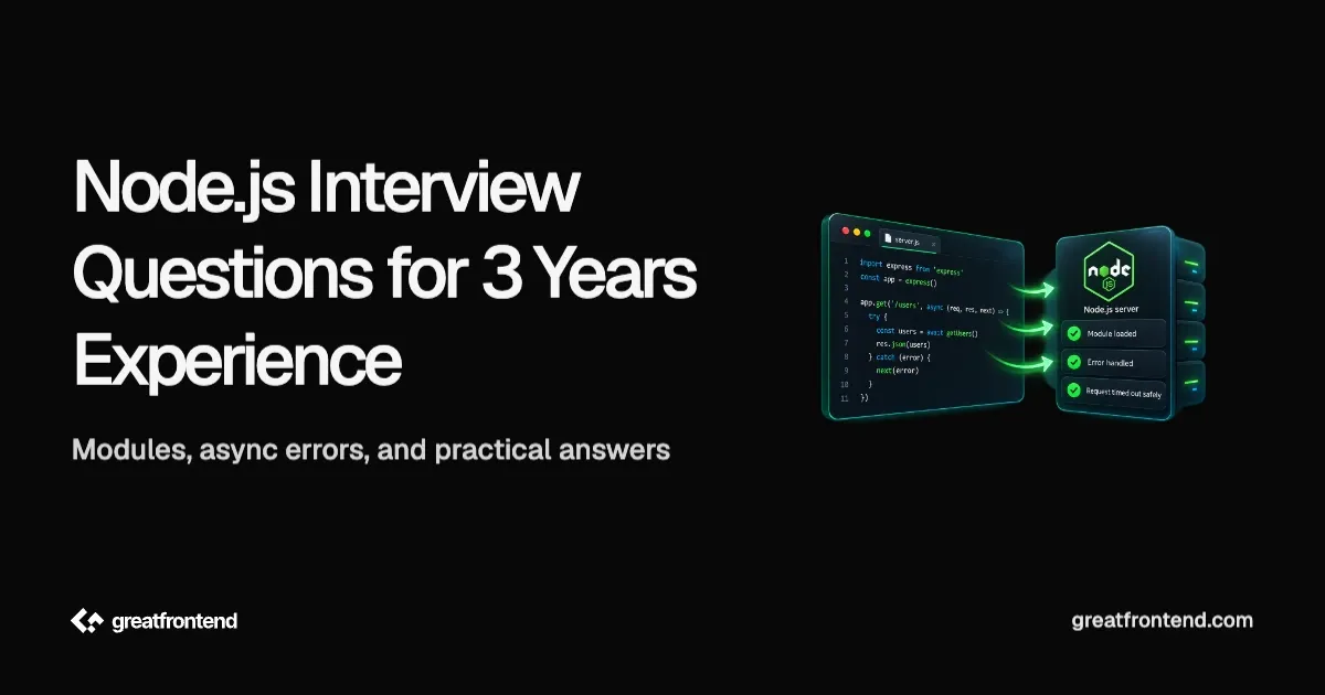 Node.js Interview Questions for 3 Years Experience (With Answers)