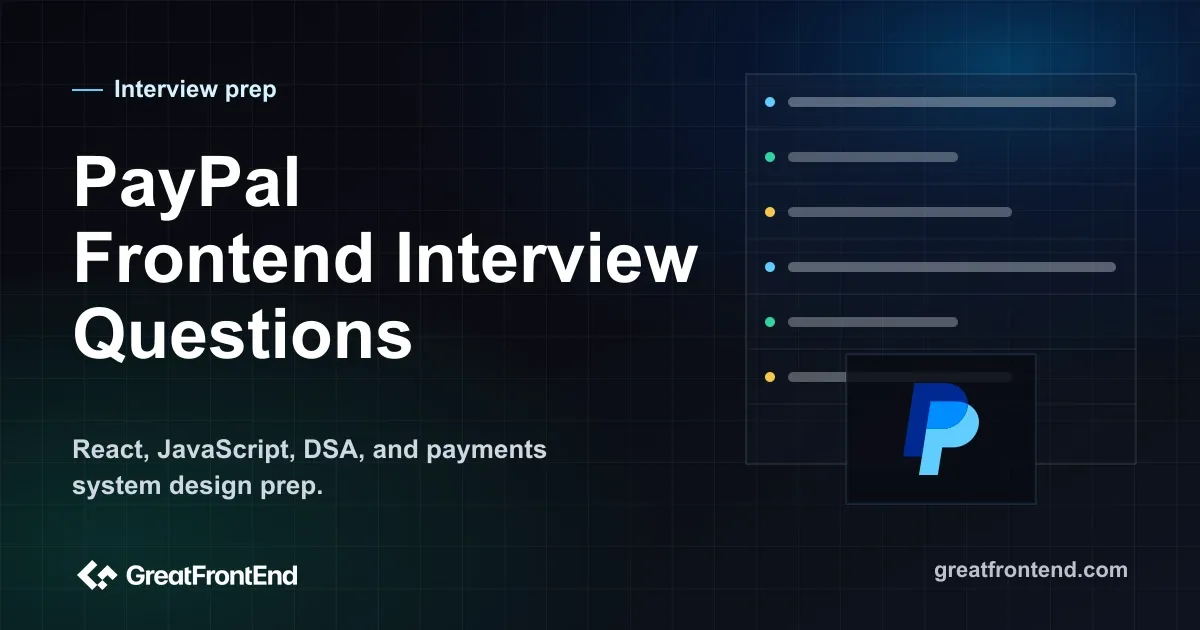PayPal Frontend Interview Questions: Prep Guide for 2026