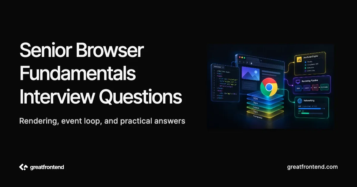 Senior Browser Fundamentals Developer Interview Questions: Advanced Topics and Answers