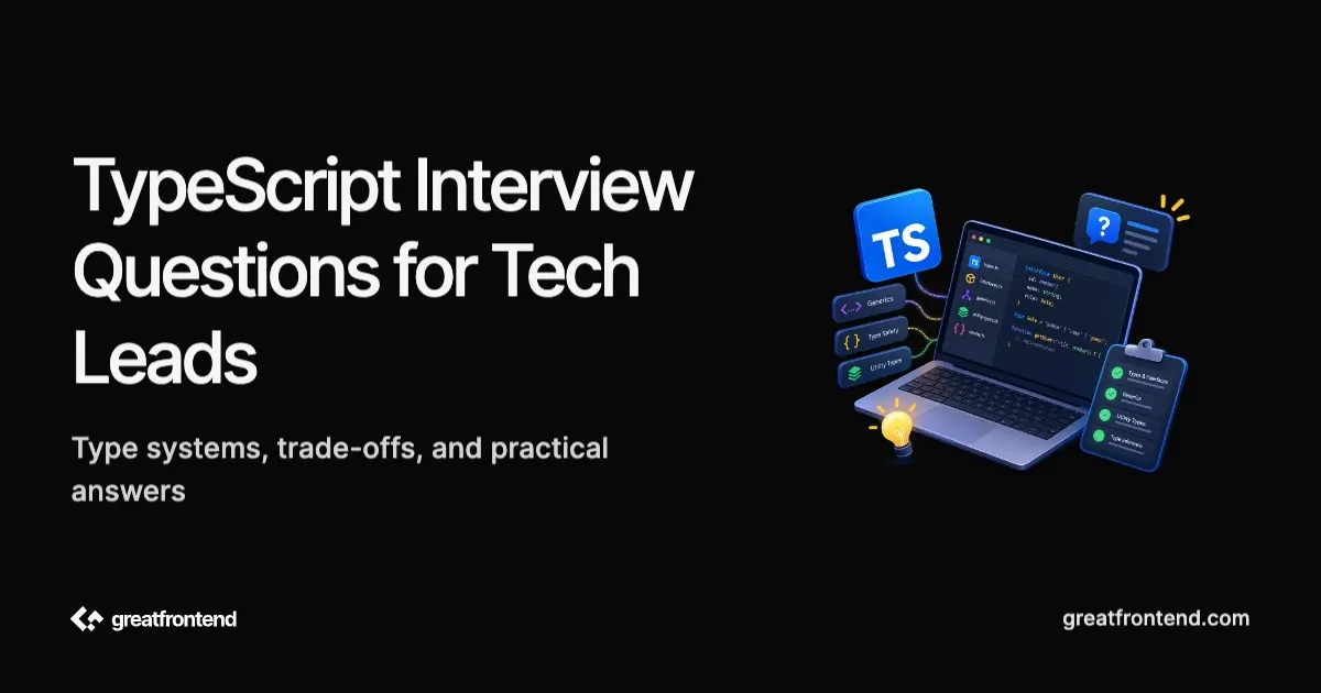 TypeScript Interview Questions for Tech Leads (2026 Guide)