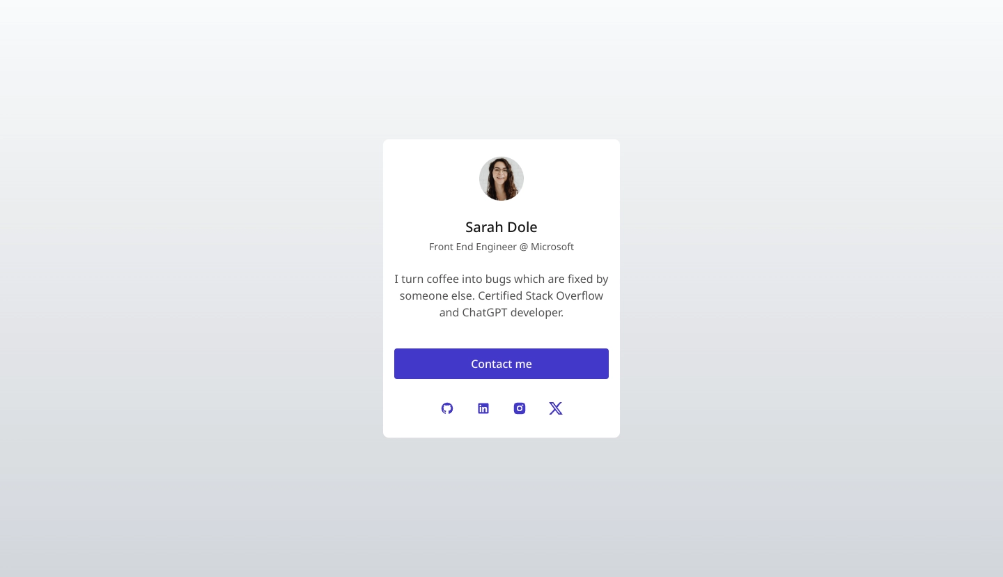 Solution using tailwind and HTML | arshcodes | Profile Card ...