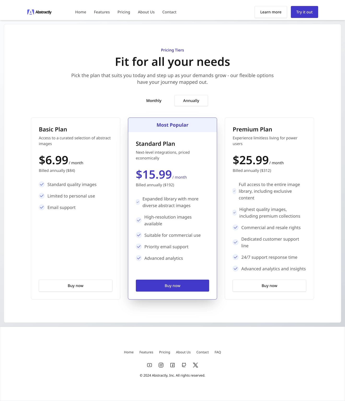 Pricing Section (Tiers) [React | TypeScript | Tailwind CSS ...