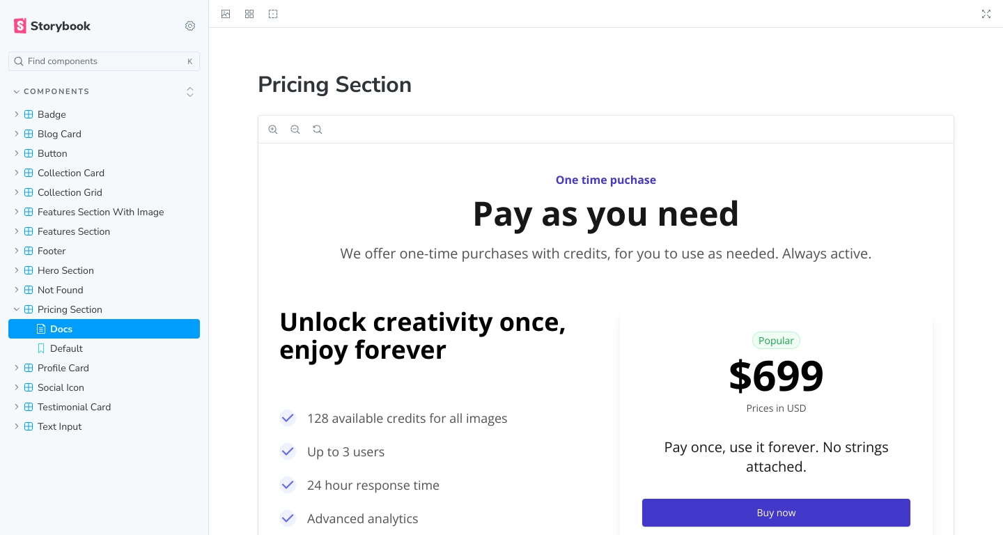 FelixFireFighter's PricingSection component built with ReactJS and ...