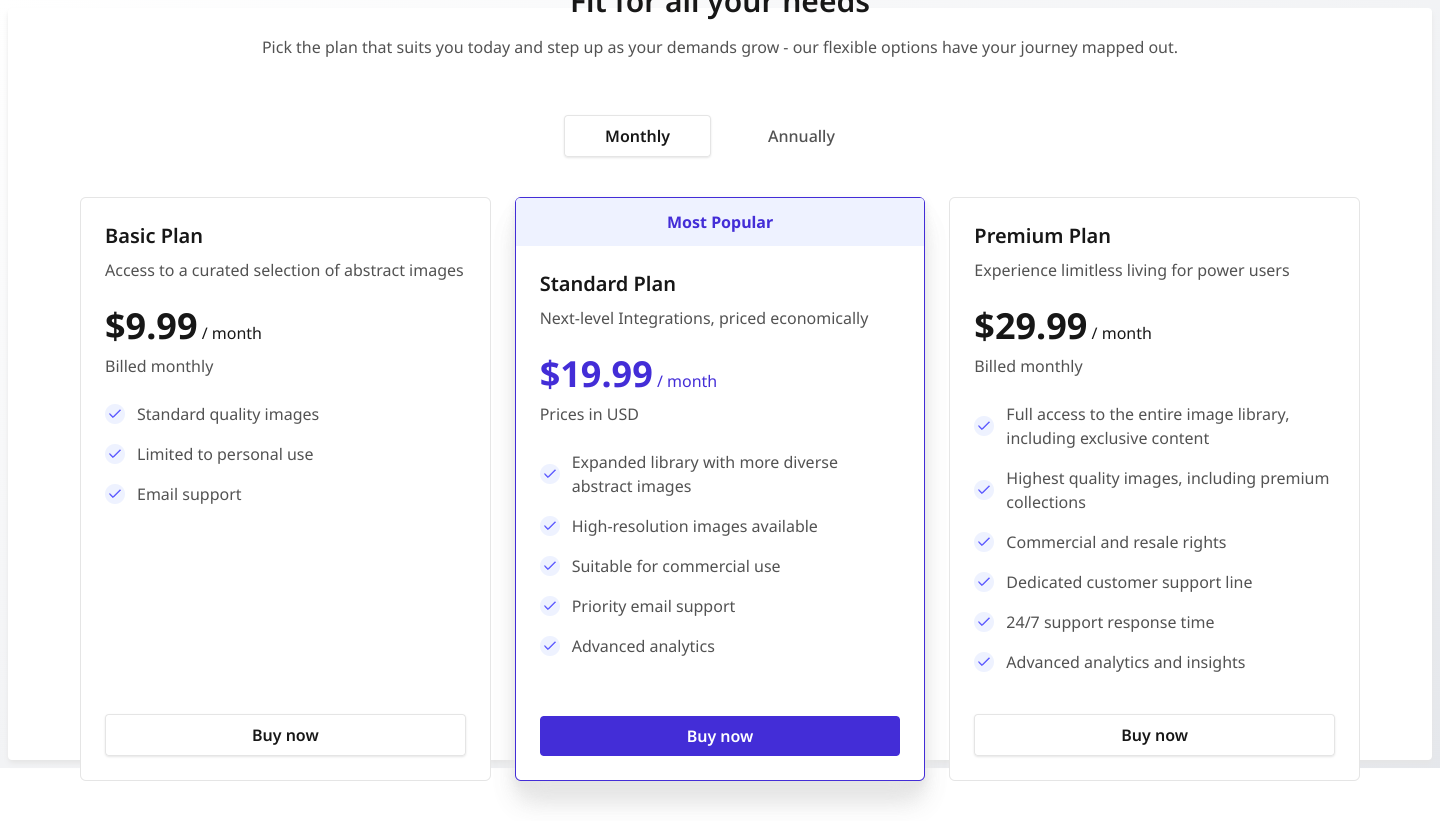 Responsive solution with ReactJS and Tailwind | kkatlopez | Pricing ...