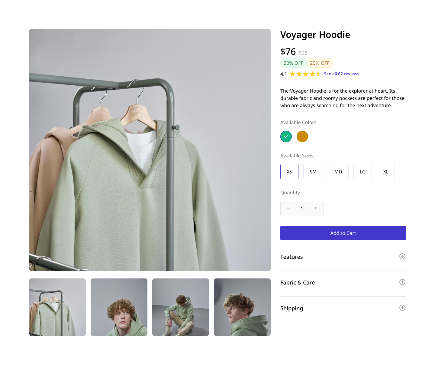solution with react & tailwindcss | yepengfan | Product Details Section ...