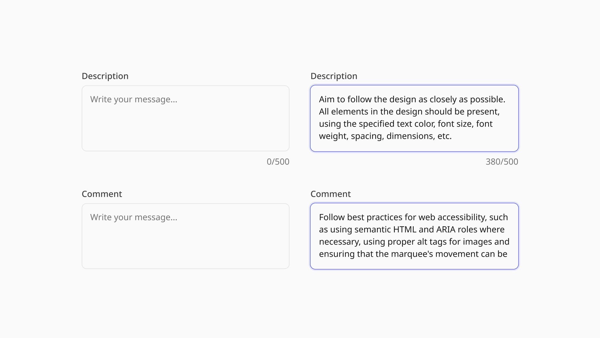 Textarea Component